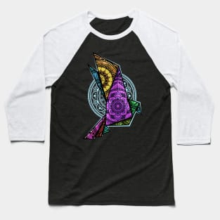 Mandala Bird Chromatic Baseball T-Shirt